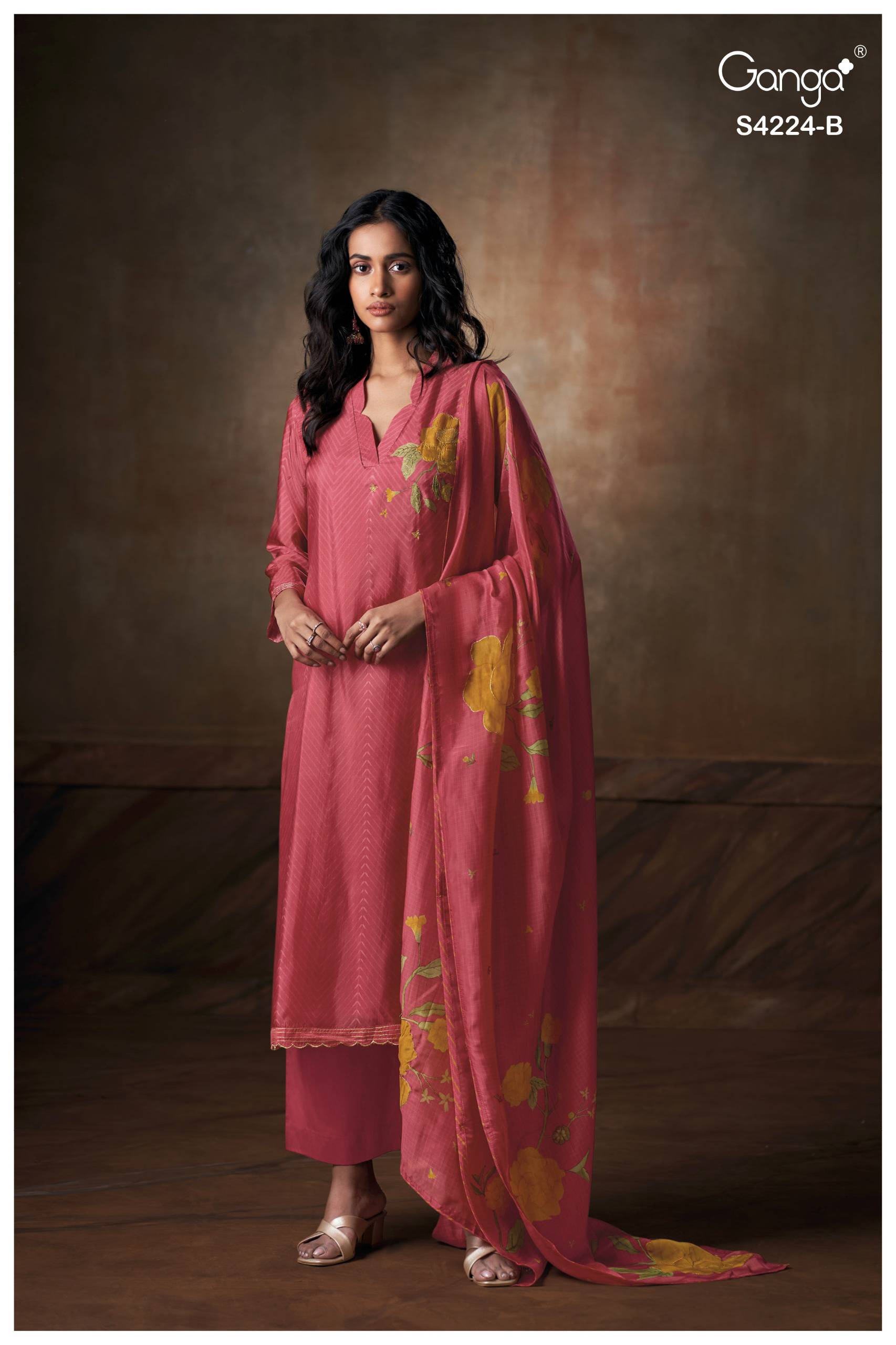 ISHVIKA 4224 Series By GANGA FASHION Stylish Beautiful Colourful PURE BEMBERG Dresses At Wholesale Price
